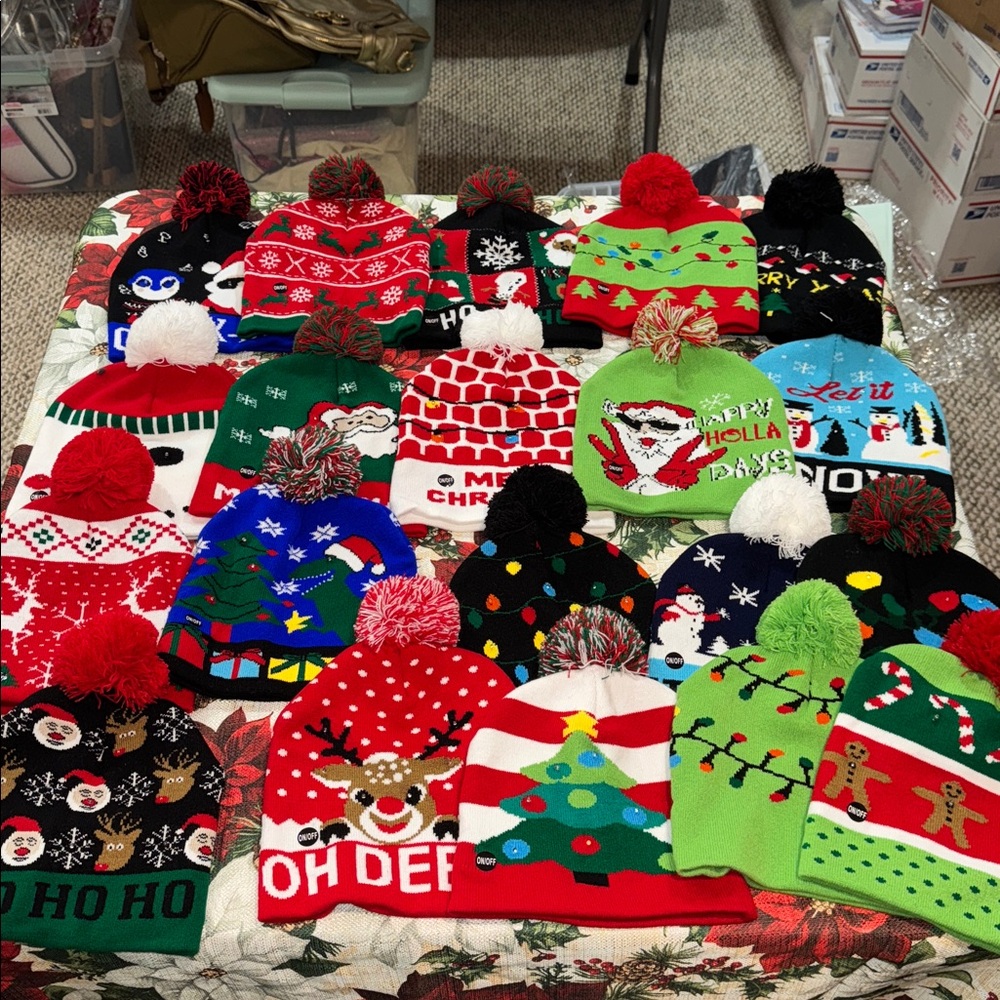 Holiday Light Up Hat New